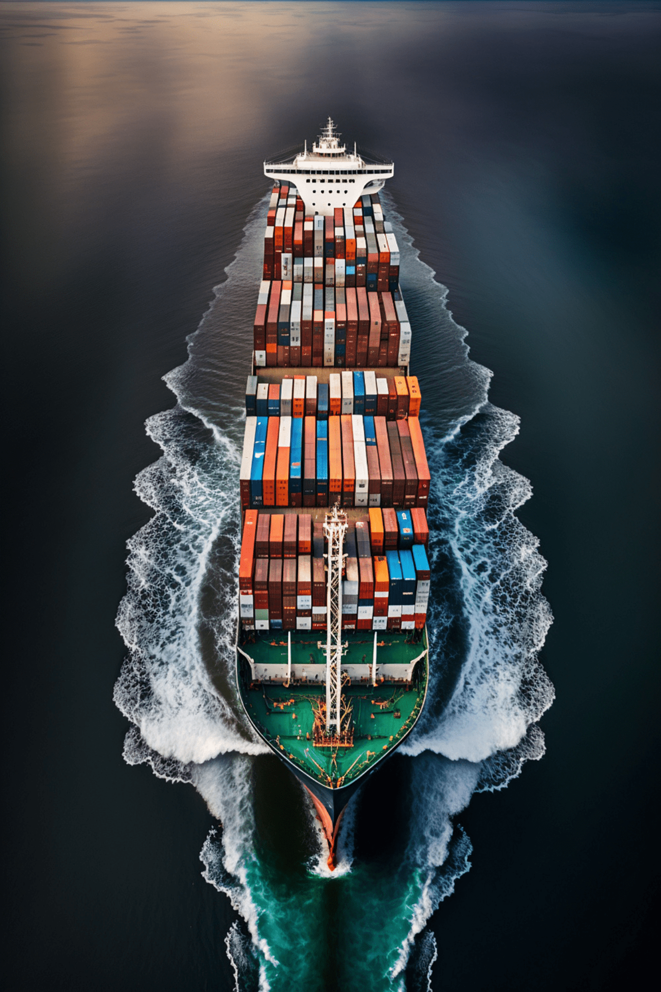 a large container ship sailing in the water